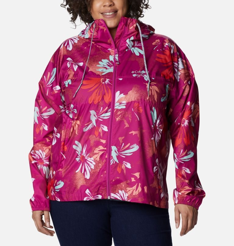 Women\'s Columbia Flash Challenger Novelty Windbreaker Jackets Flower | Plus Size CA-K5L13